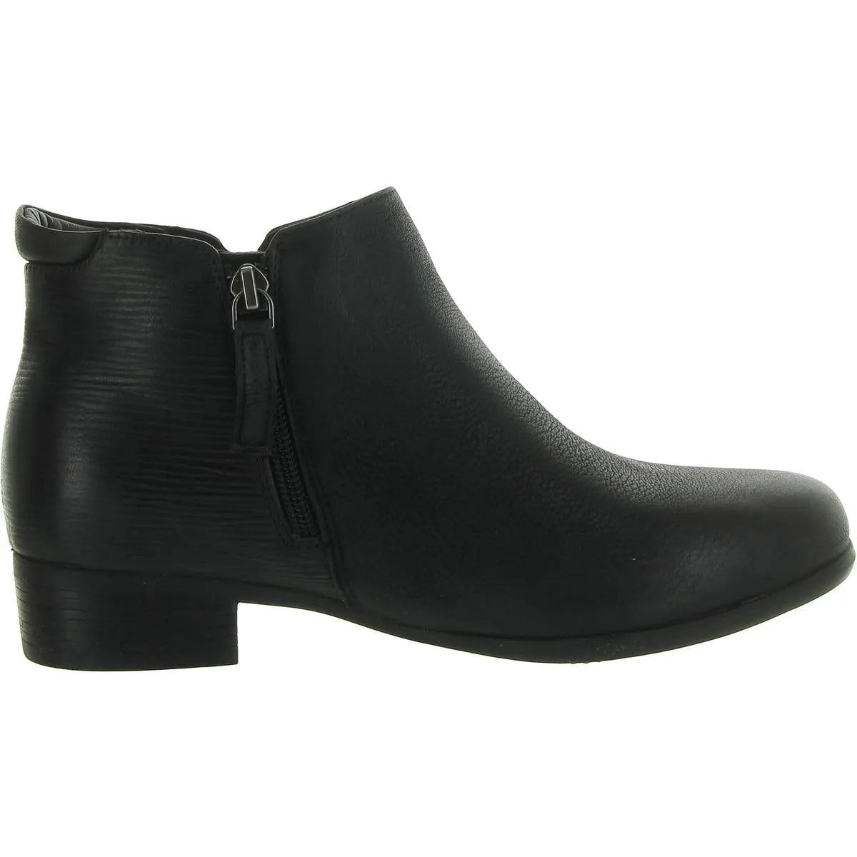 Womens Faux Leather Round toe Ankle Boots