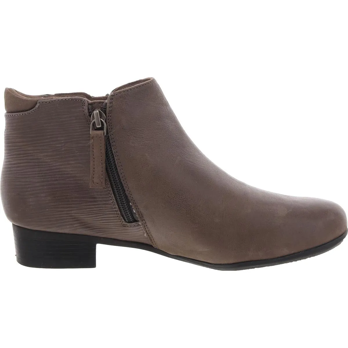 Womens Faux Leather Round toe Ankle Boots