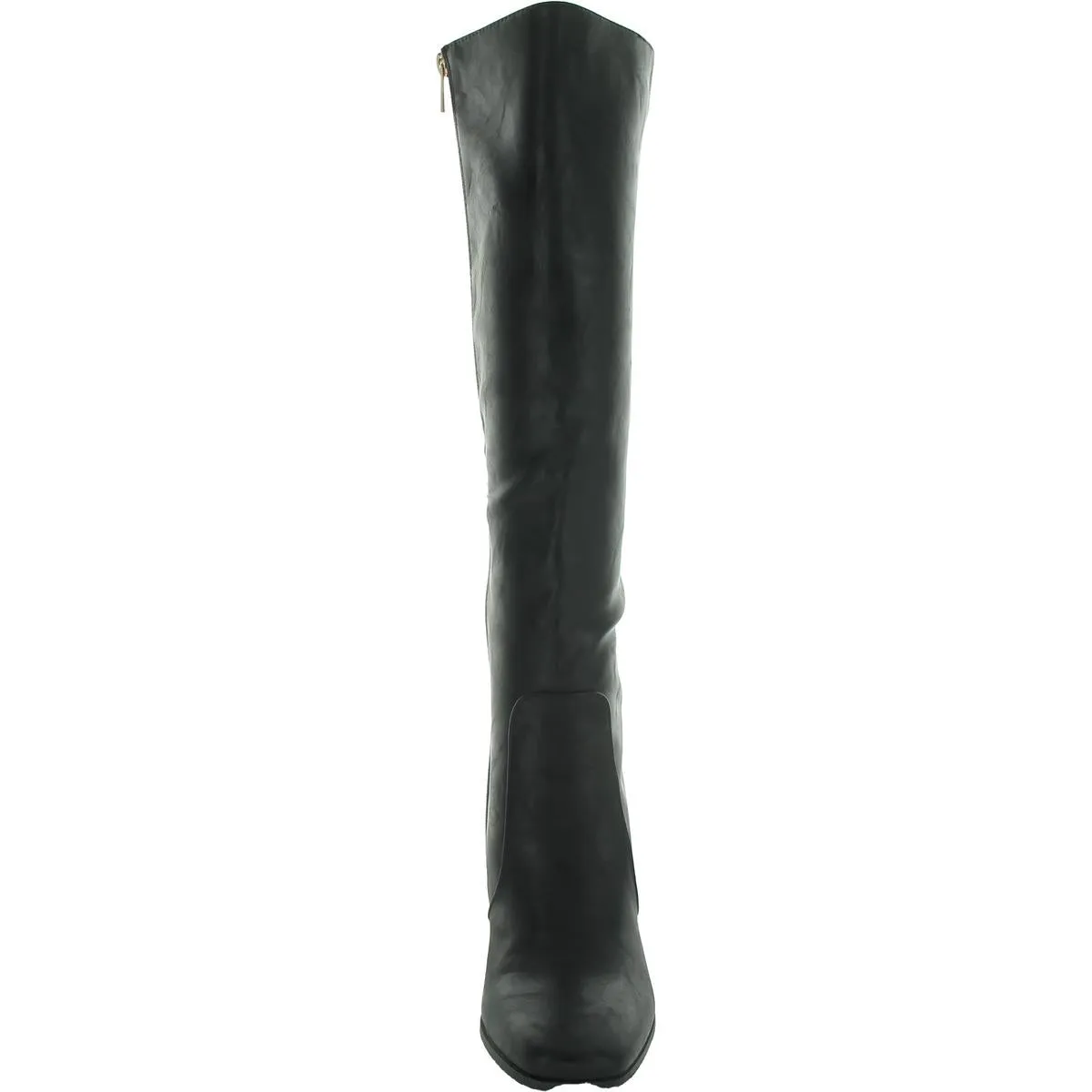 Womens Faux Leather Zipper Knee-High Boots