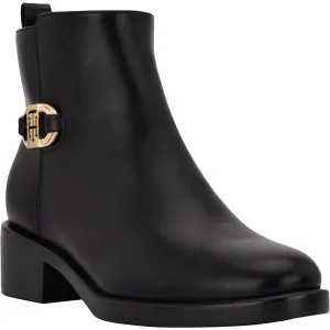 Womens Faux Suede Block Heel Ankle Boots