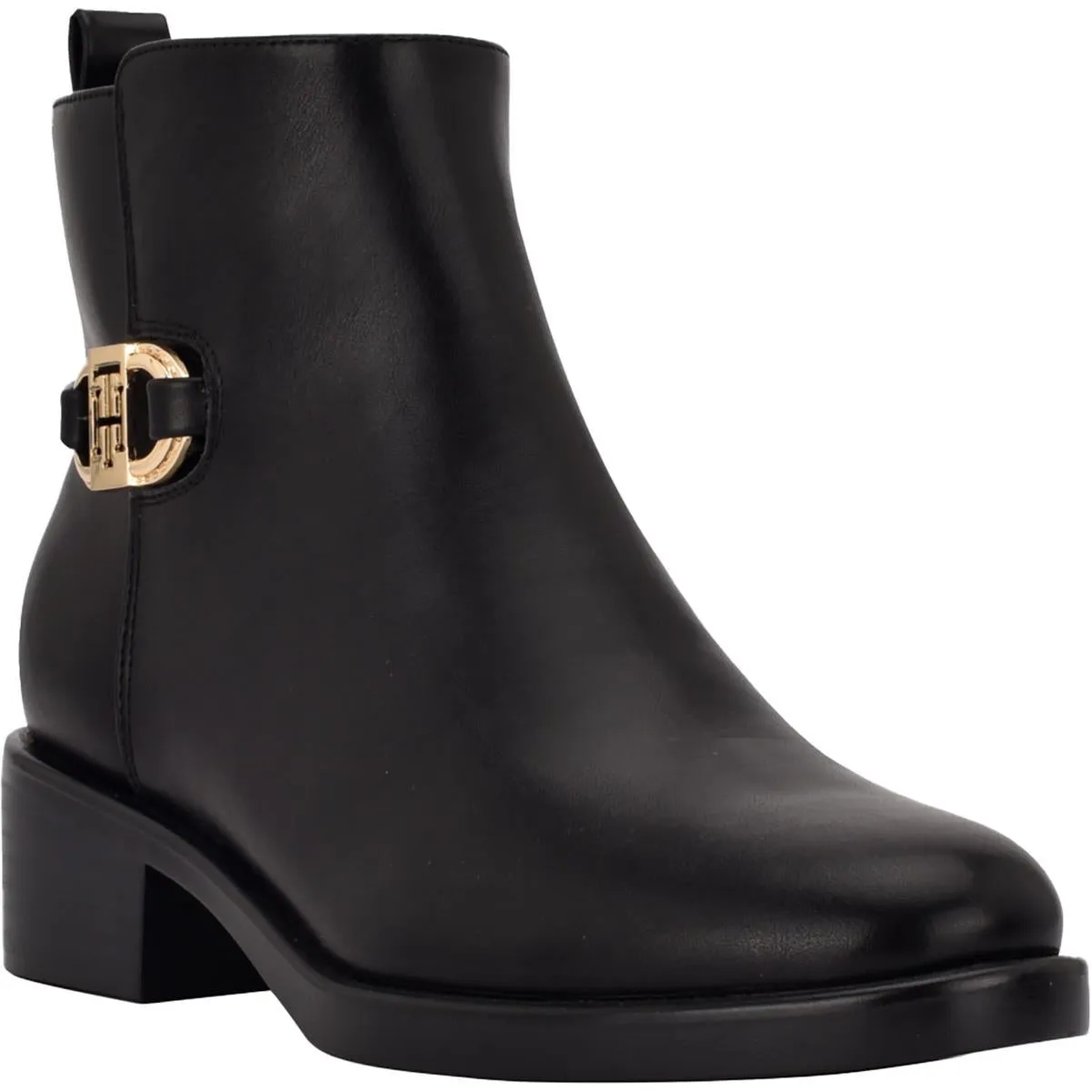 Womens Faux Suede Block Heel Ankle Boots