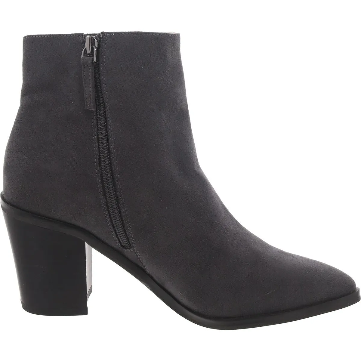 Womens Faux Suede Pointed Toe Ankle Boots