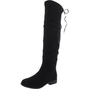 Womens Faux Suede Tall Thigh-High Boots