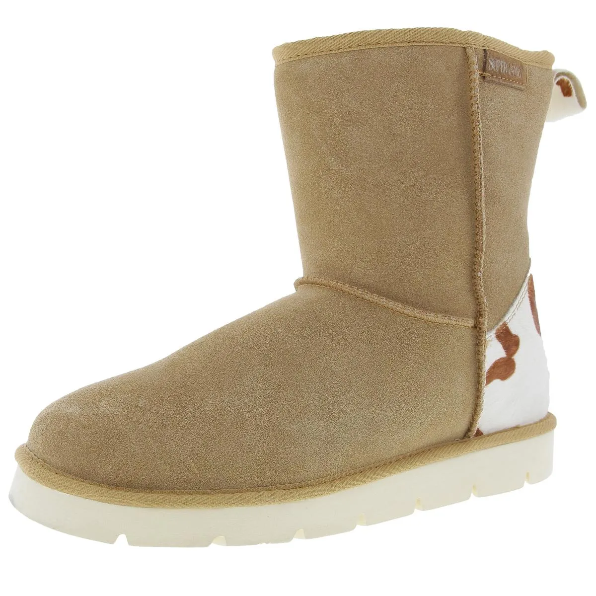 Womens Fleece Lined Leather Winter & Snow Boots
