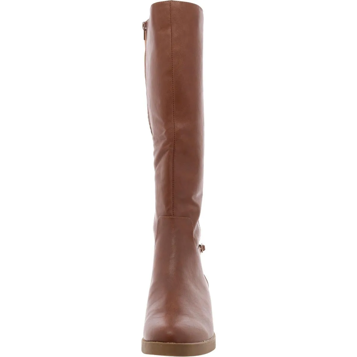 Womens Fux Leather Zipper Knee-High Boots