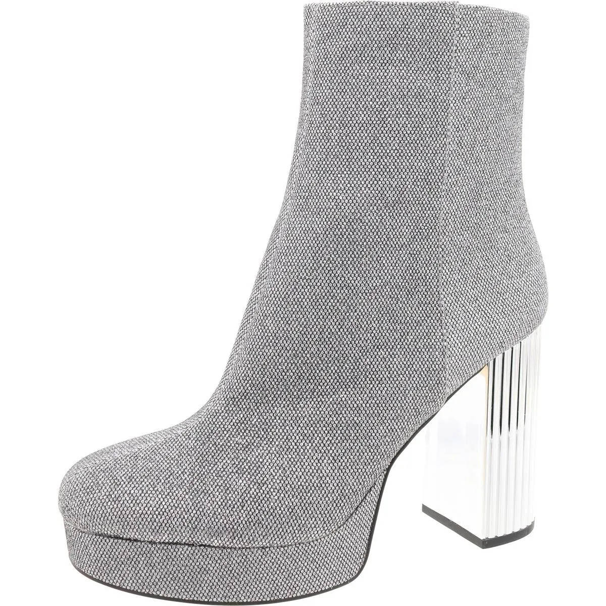 Womens Glitter Canvas Mid-Calf Boots
