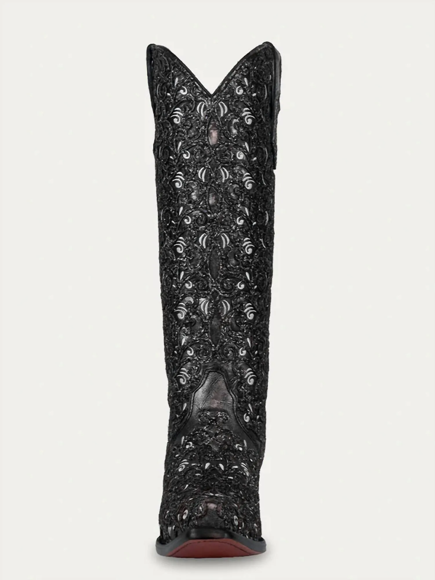 Women's Glitter Overlay Boots In Black