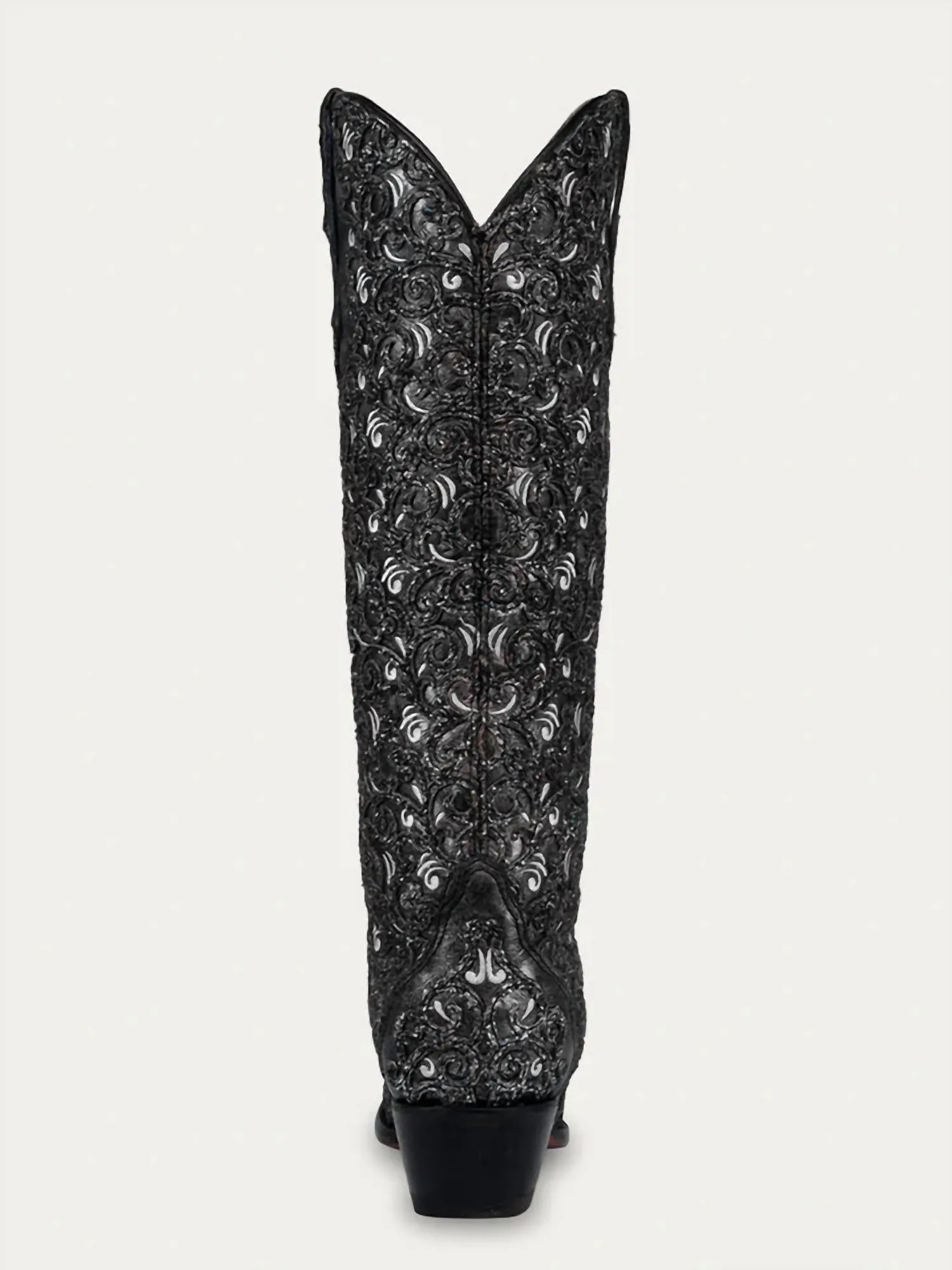 Women's Glitter Overlay Boots In Black