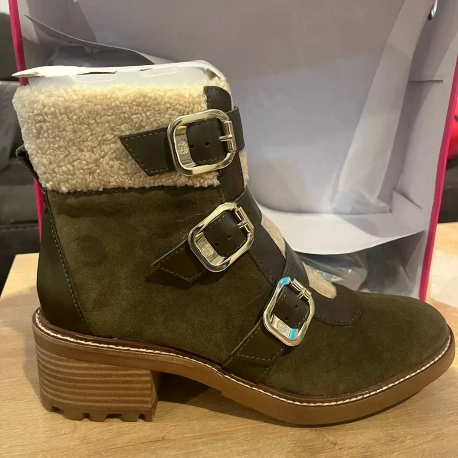 Women's Klerica Leather Boots In Olive