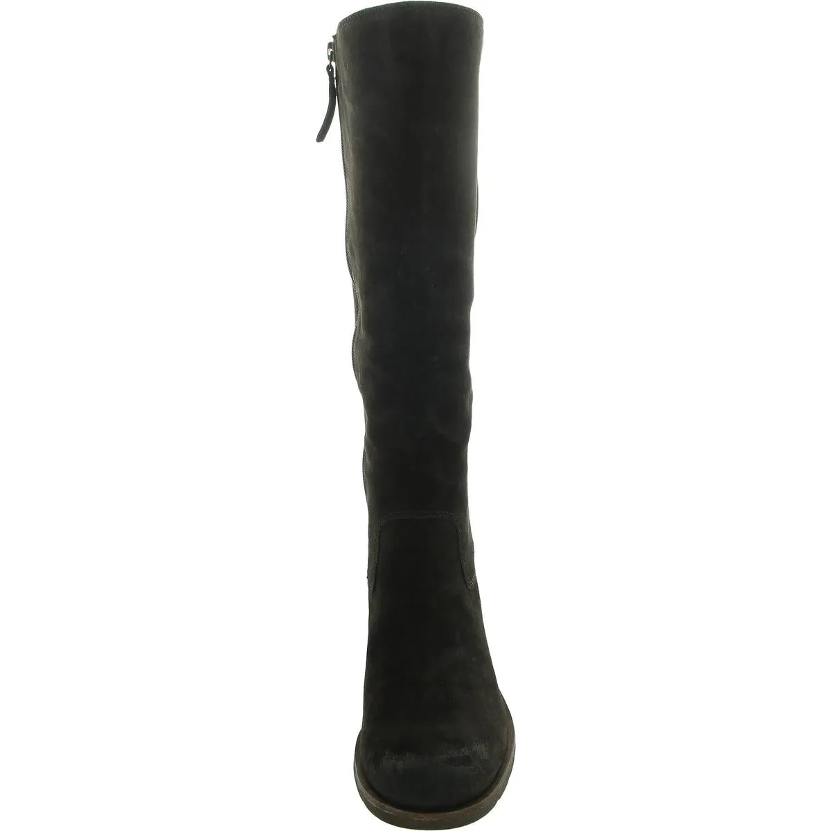 Womens Lace-Up Suede Knee-High Boots