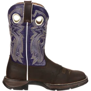 Women's Lady Rebel Twilight N' Lace Western Boot In Brown/blue