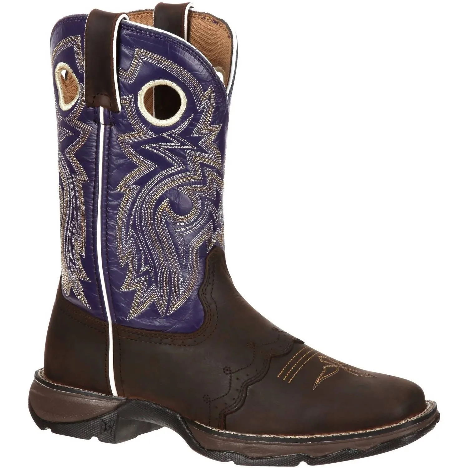 Women's Lady Rebel Twilight N' Lace Western Boot In Brown/blue