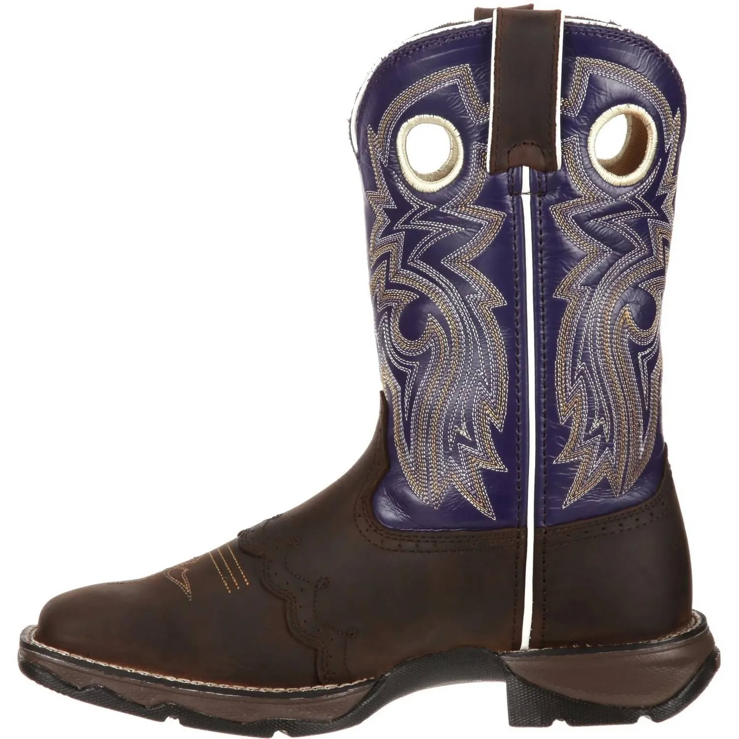 Women's Lady Rebel Twilight N' Lace Western Boot In Brown/blue