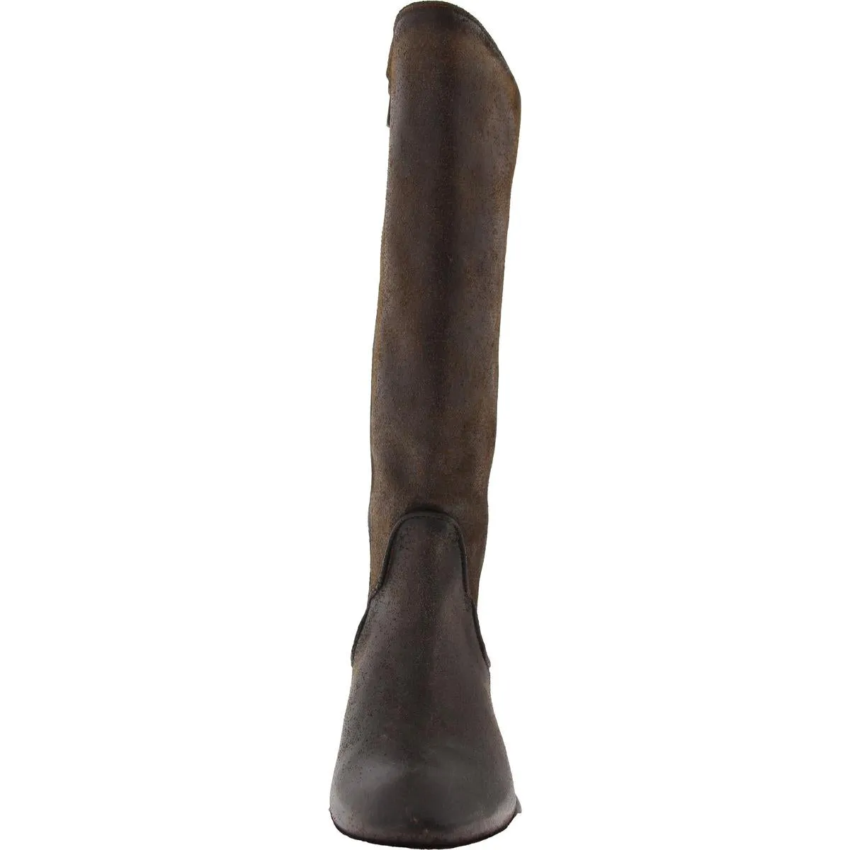 Womens Leather Distressed Knee-High Boots