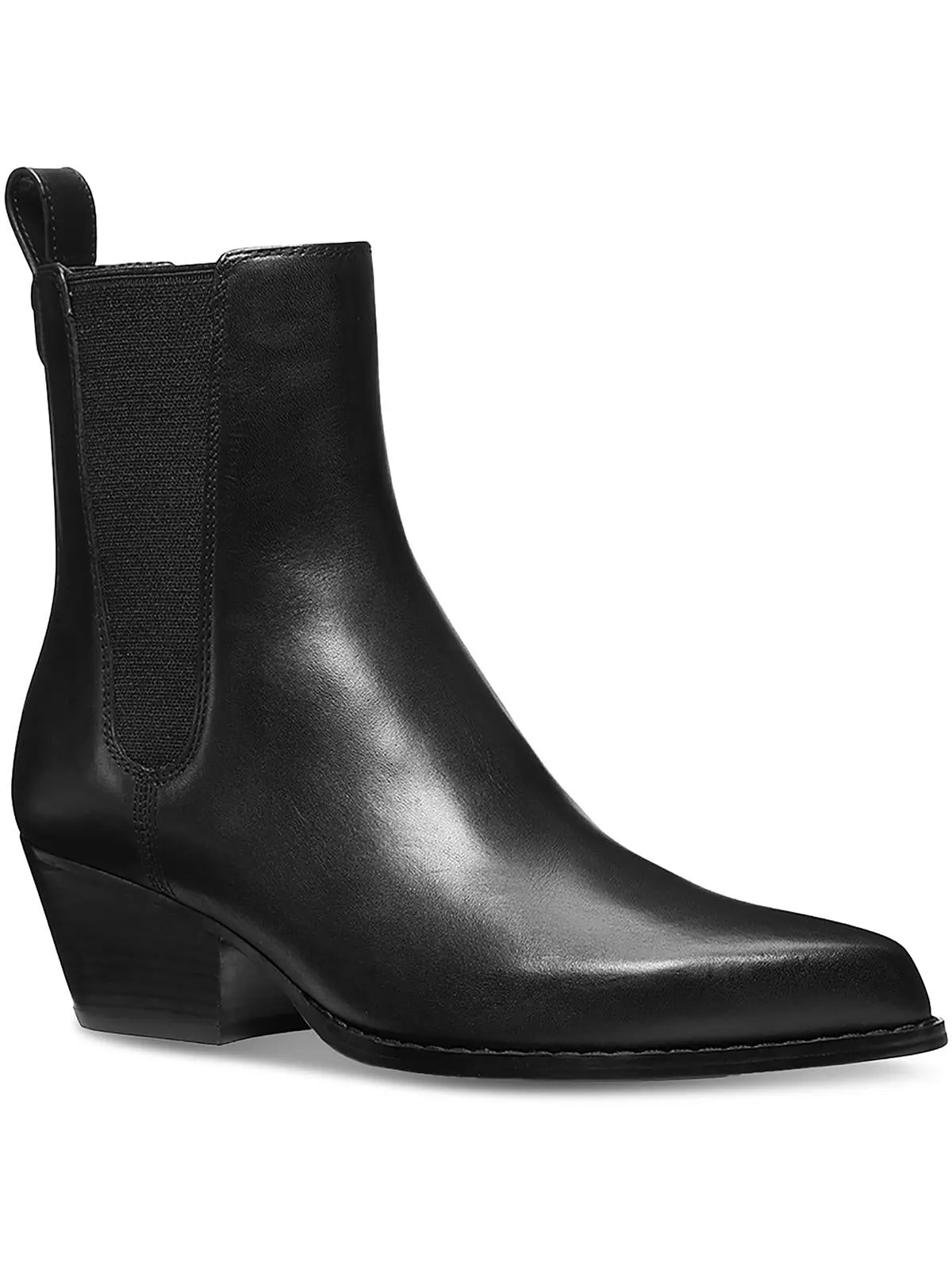 Womens Leather Mid-Calf Chelsea Boots