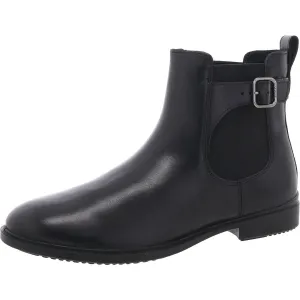Womens Leather Pull On Ankle Boots