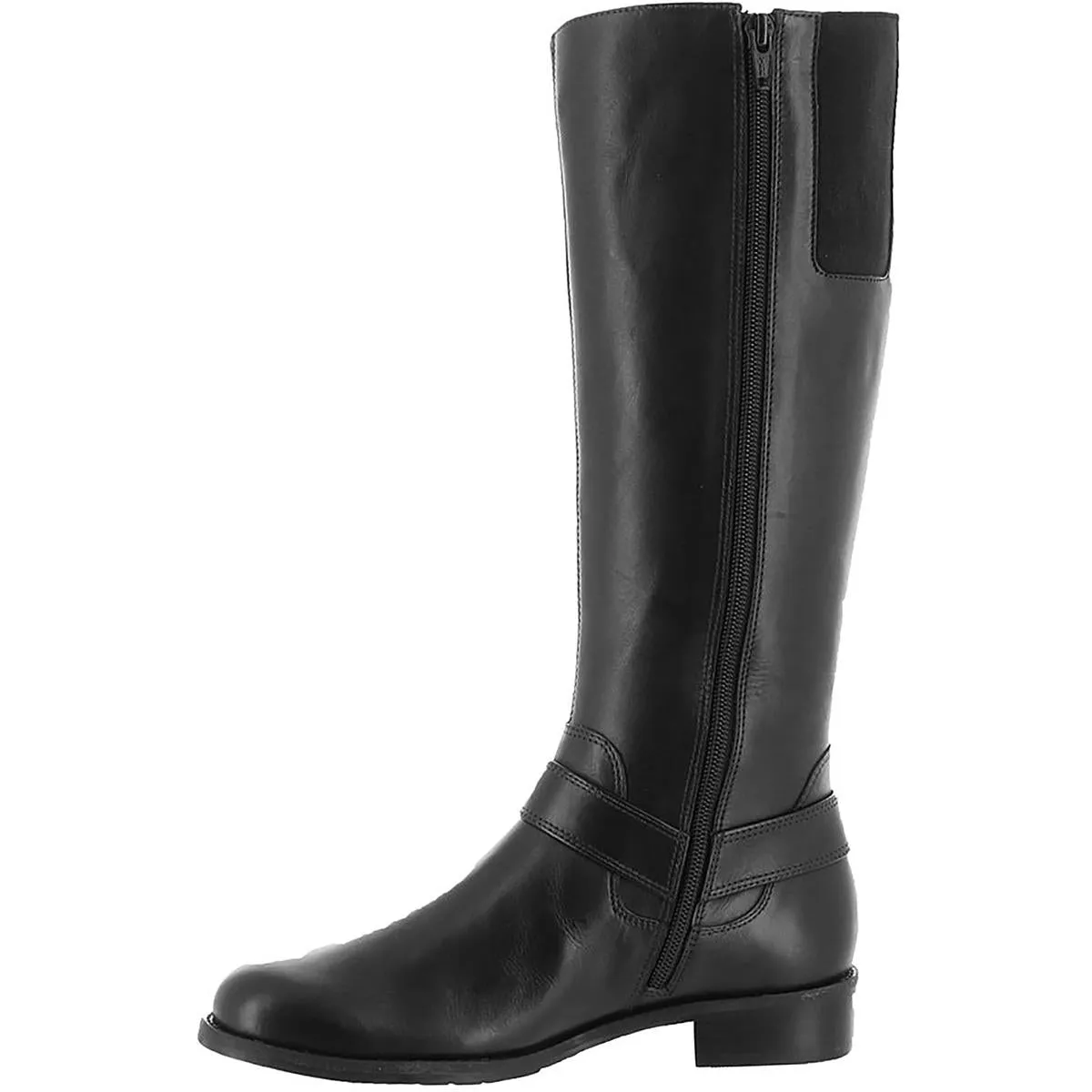Womens Leather Zip-up Knee-High Boots