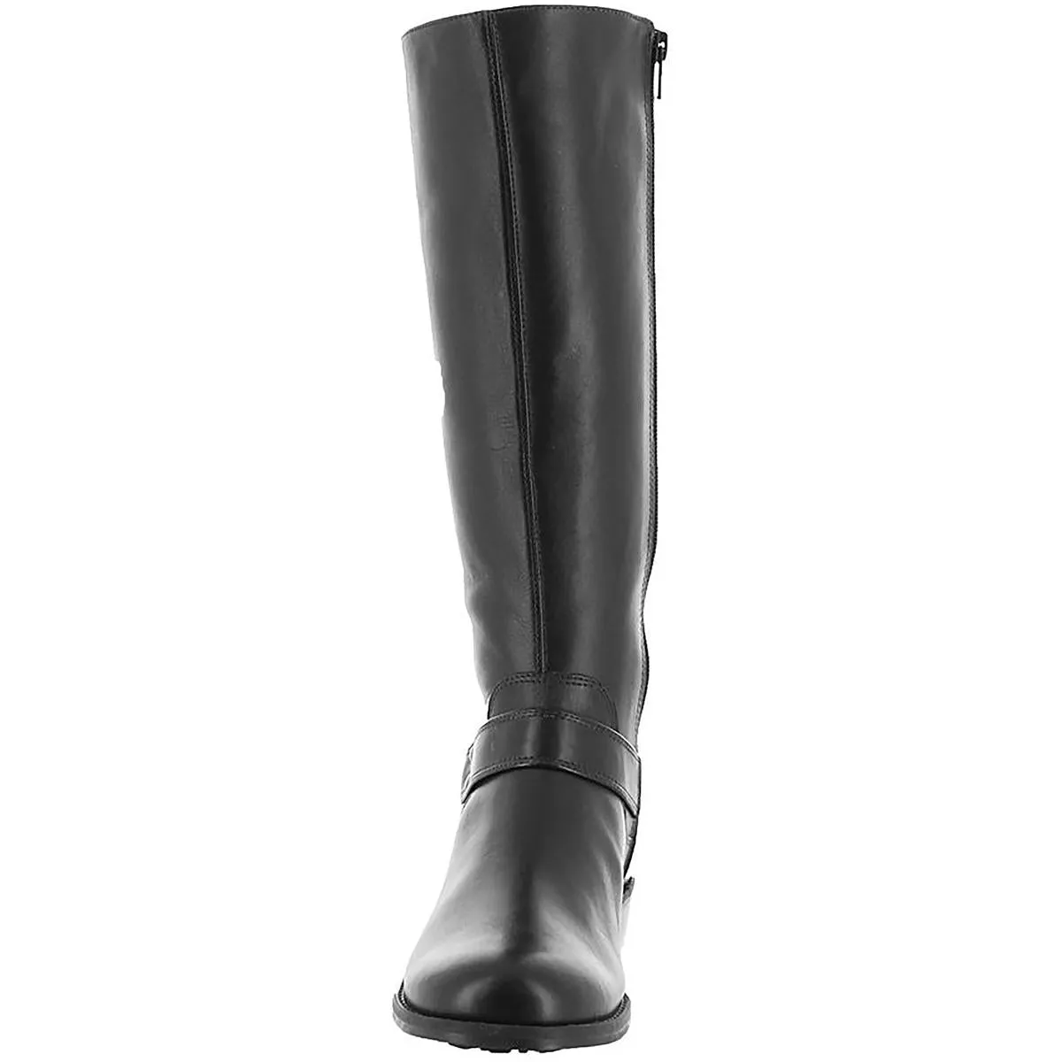 Womens Leather Zip-up Knee-High Boots