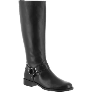 Womens Leather Zip-up Knee-High Boots
