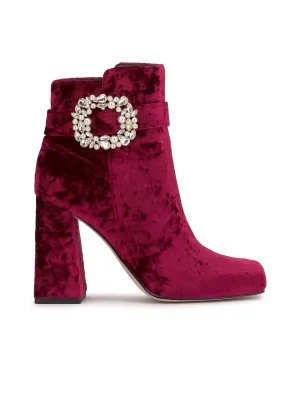 Women's Luminna Block Heeled Bootie In Oxblood