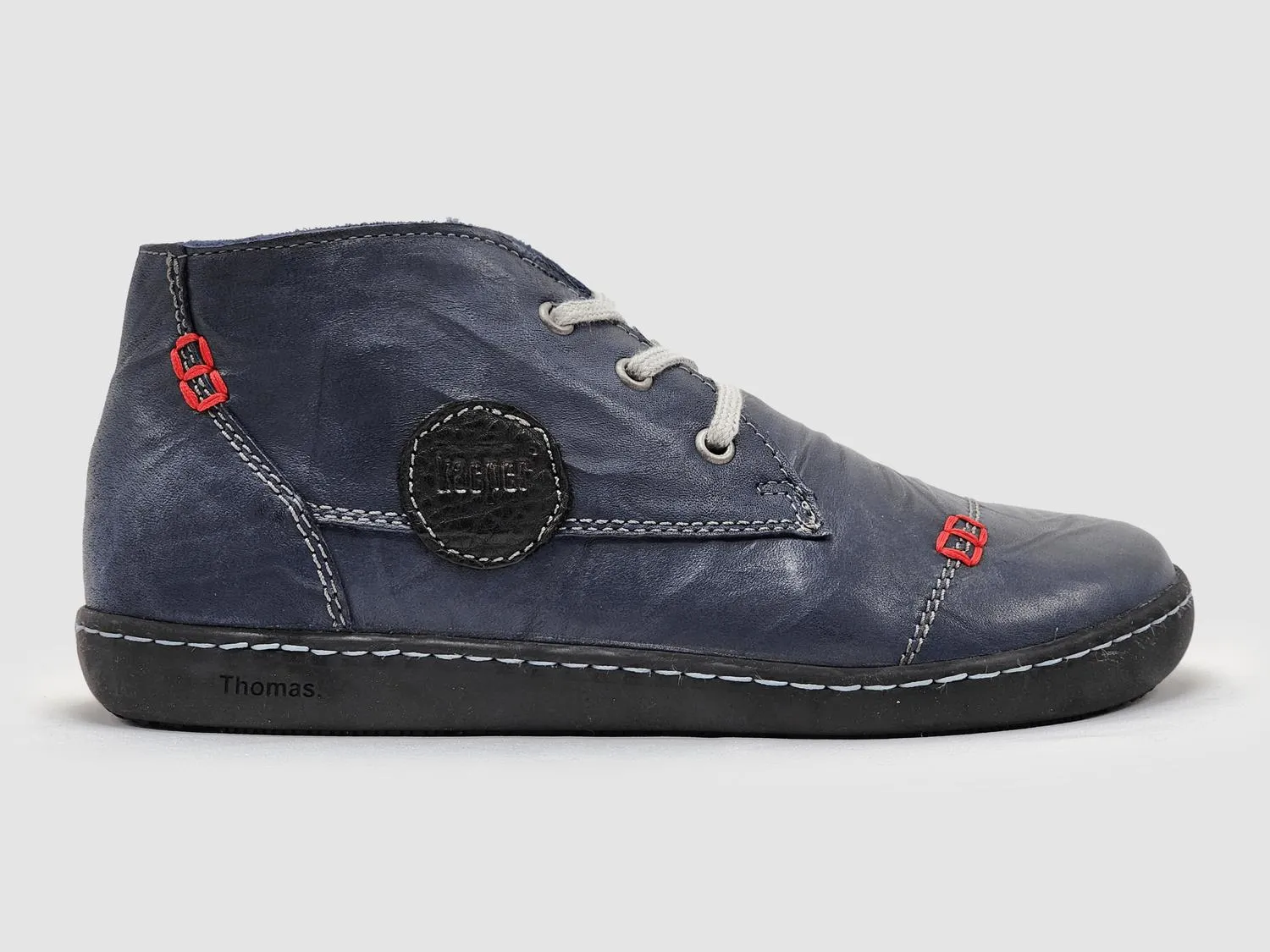 Women's Medical-Sole Wool-Lined Zip-Up Leather Boots In Navy