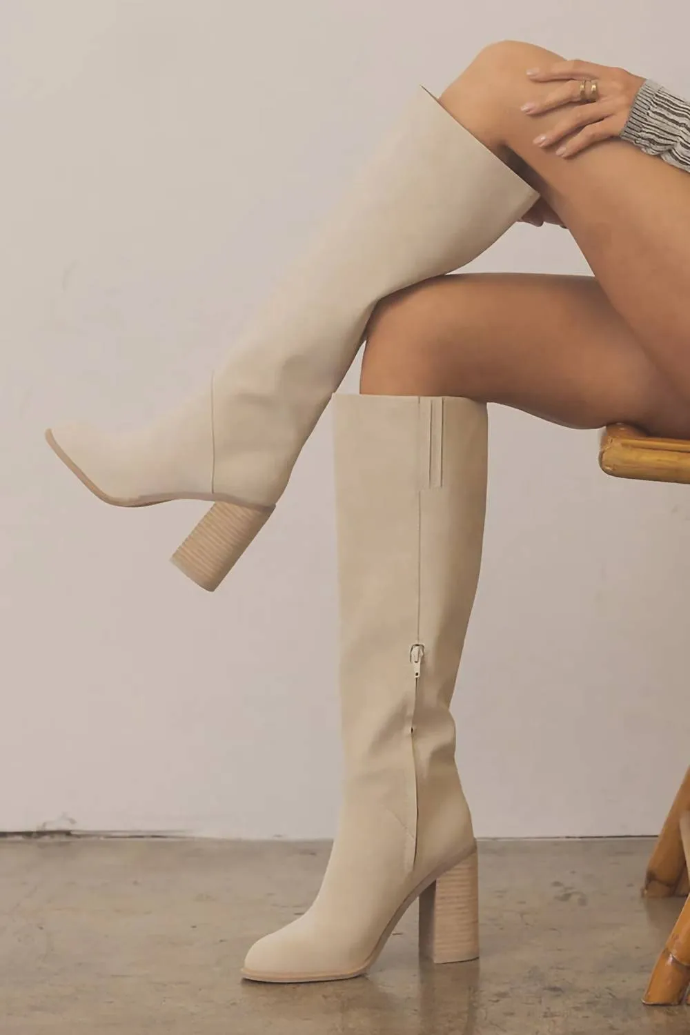 Women's Out And About Knee High Boots In Beige