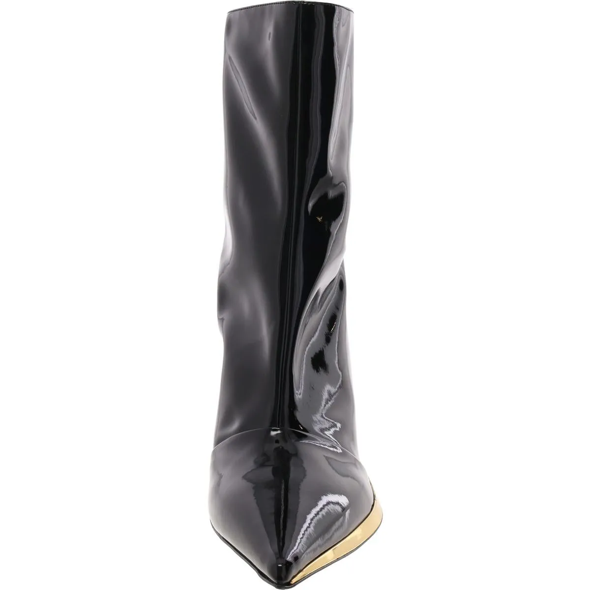 Womens Patent Metallic Booties