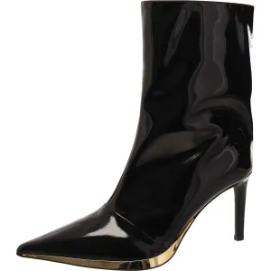 Womens Patent Metallic Booties