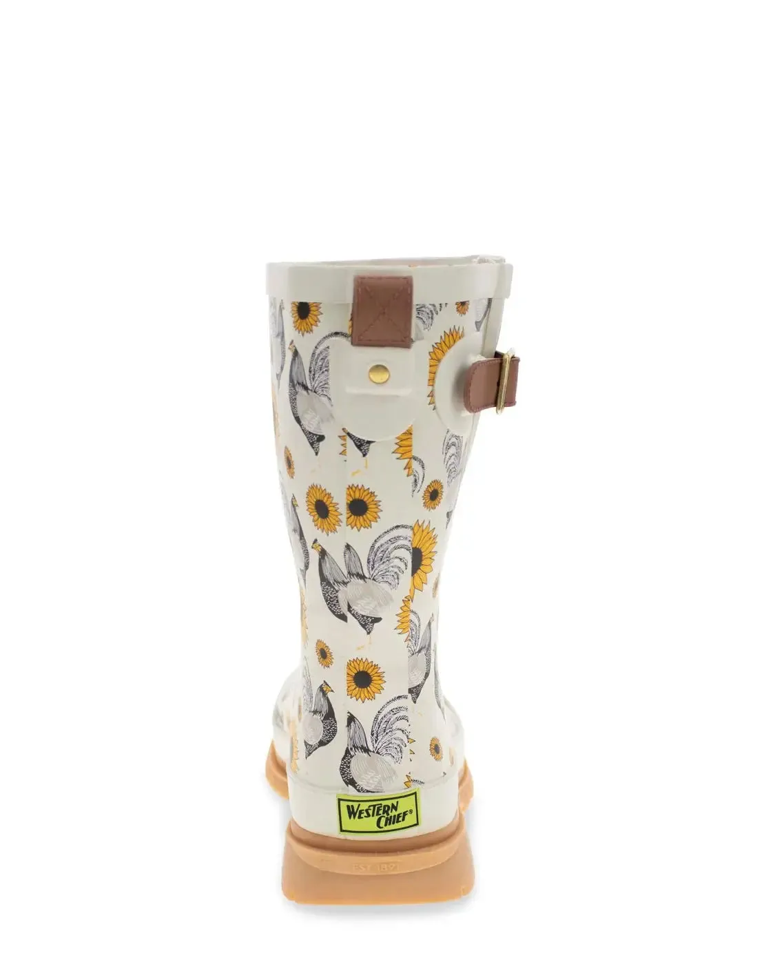 Women's Rooster Rise Mid Rain Boot  Sunflower Style Meets Waterproof Comfort