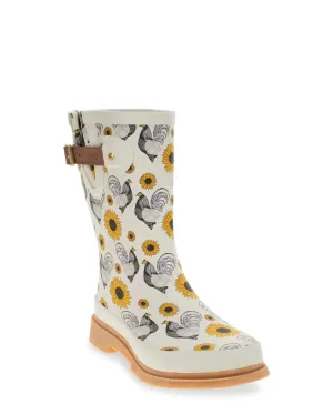 Women's Rooster Rise Mid Rain Boot  Sunflower Style Meets Waterproof Comfort
