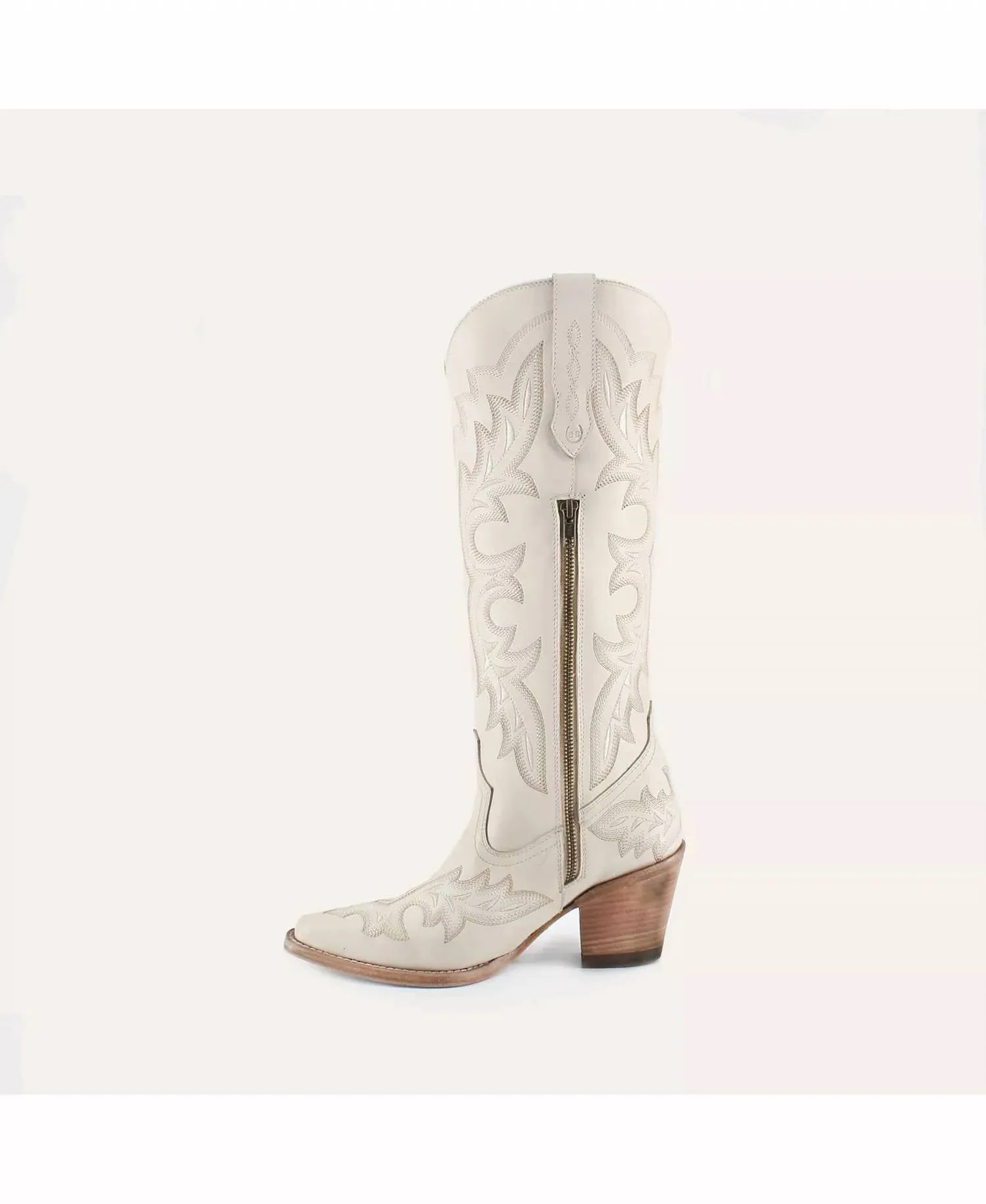 Women's Samira Leather Cowgirl Boots In White