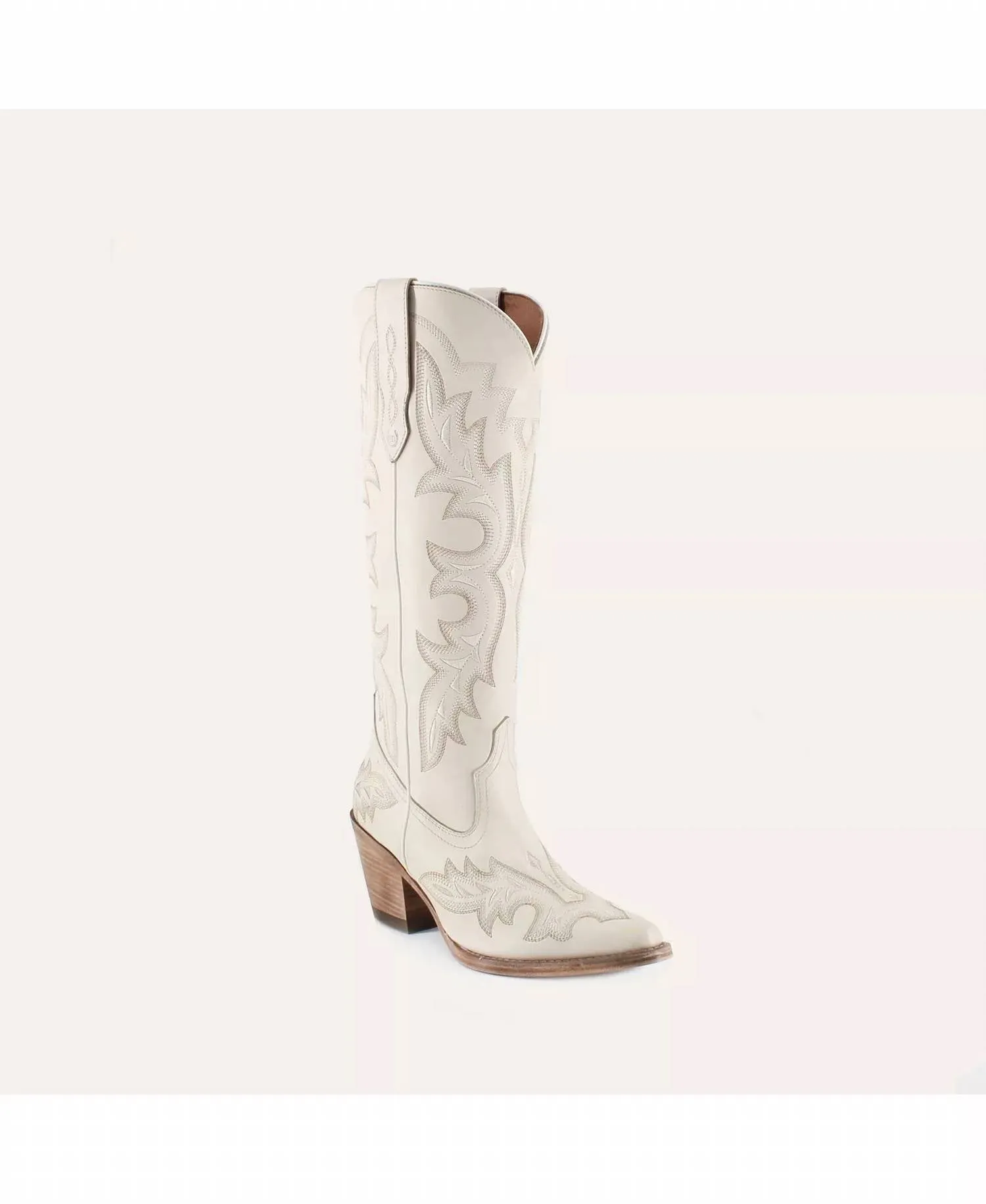 Women's Samira Leather Cowgirl Boots In White