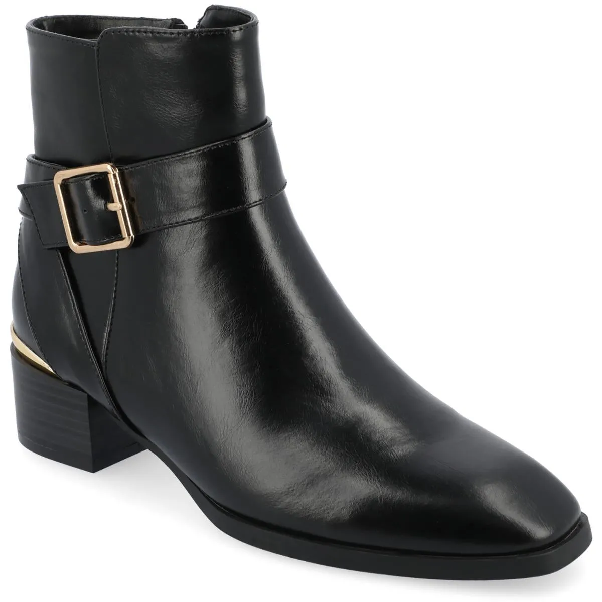 Womens Slip On Zip Up Ankle Boots