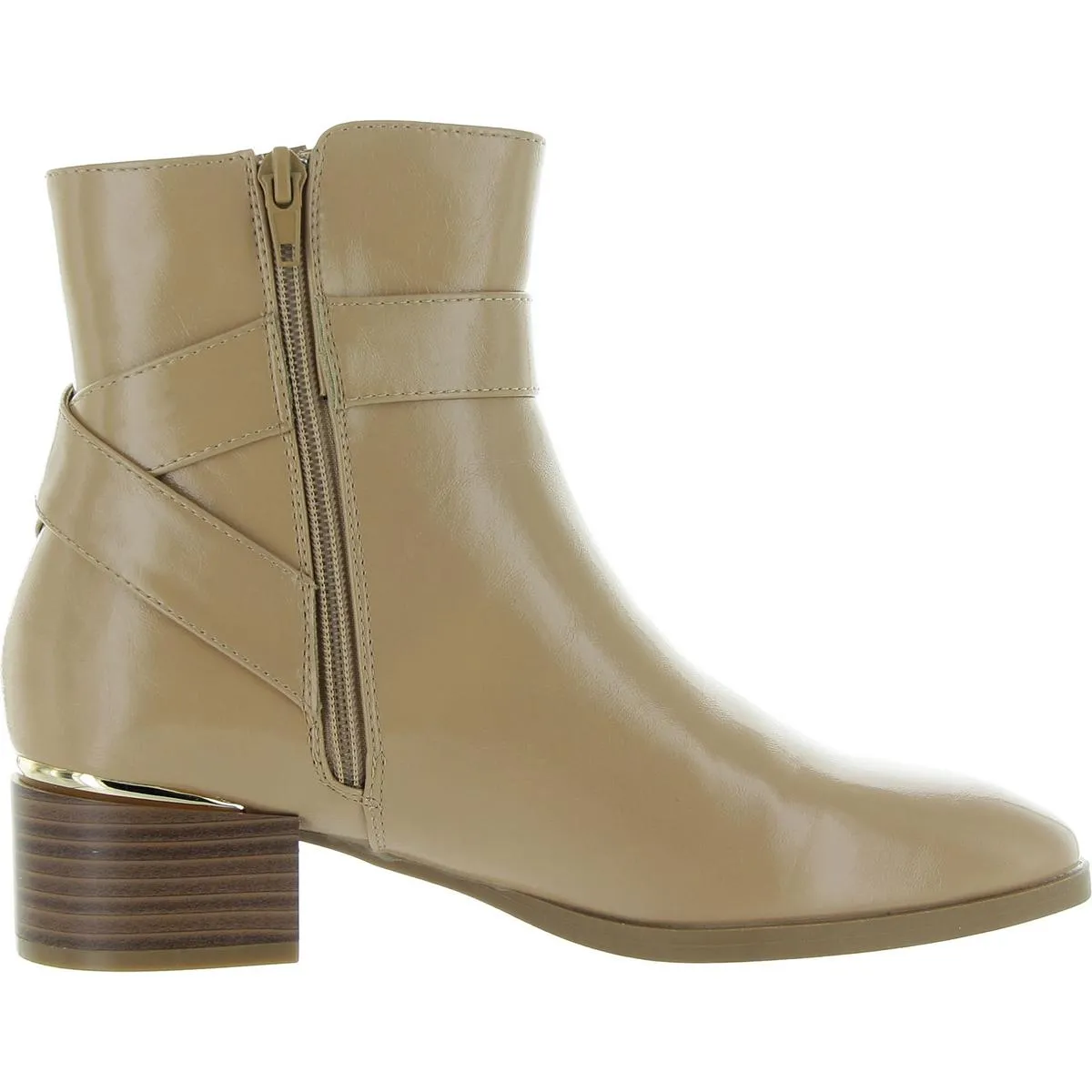 Womens Slip On Zip Up Ankle Boots