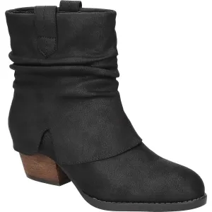 Womens Slouchy Faux Suede Ankle Boots