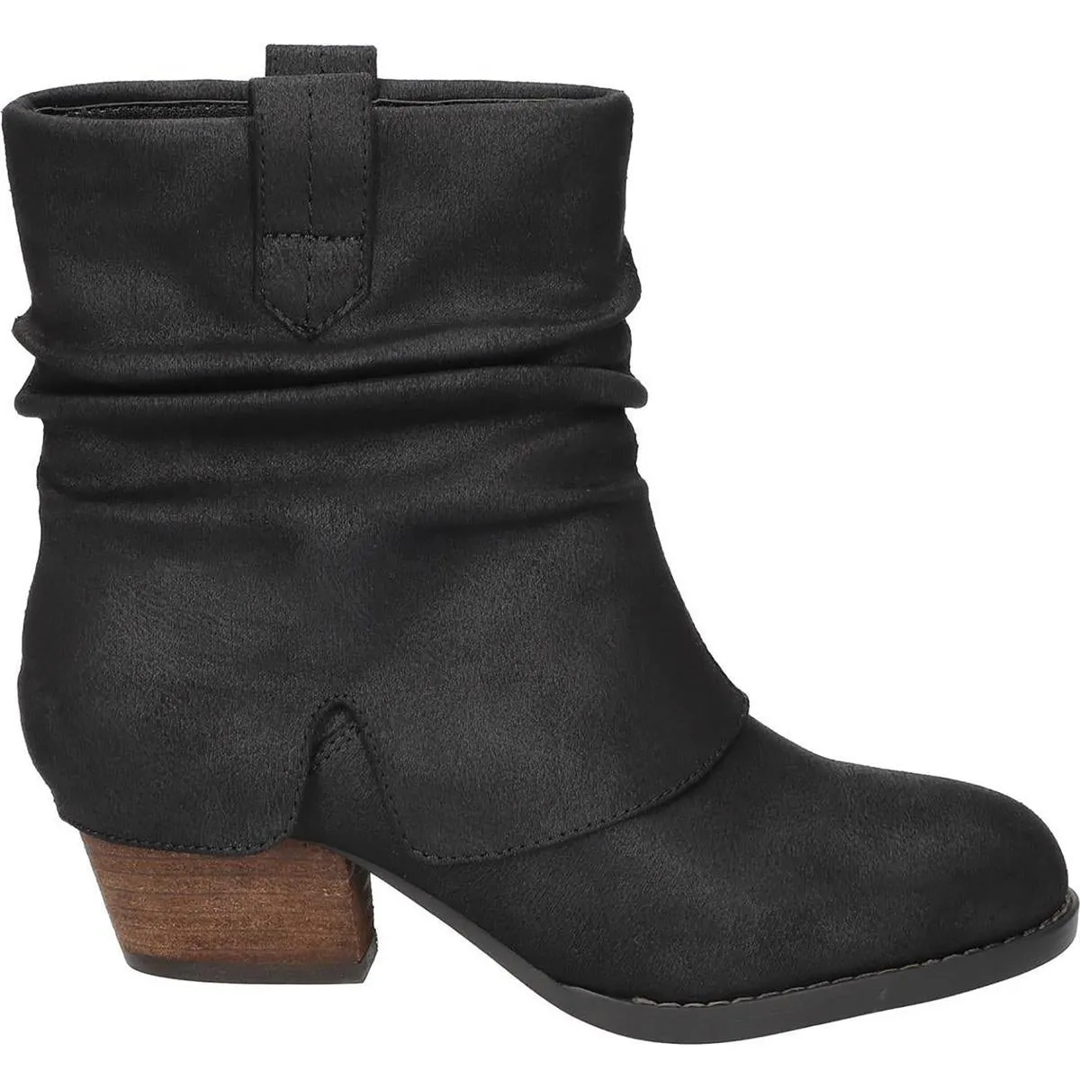 Womens Slouchy Faux Suede Ankle Boots