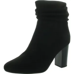 Womens Slouchy Faux Suede Booties