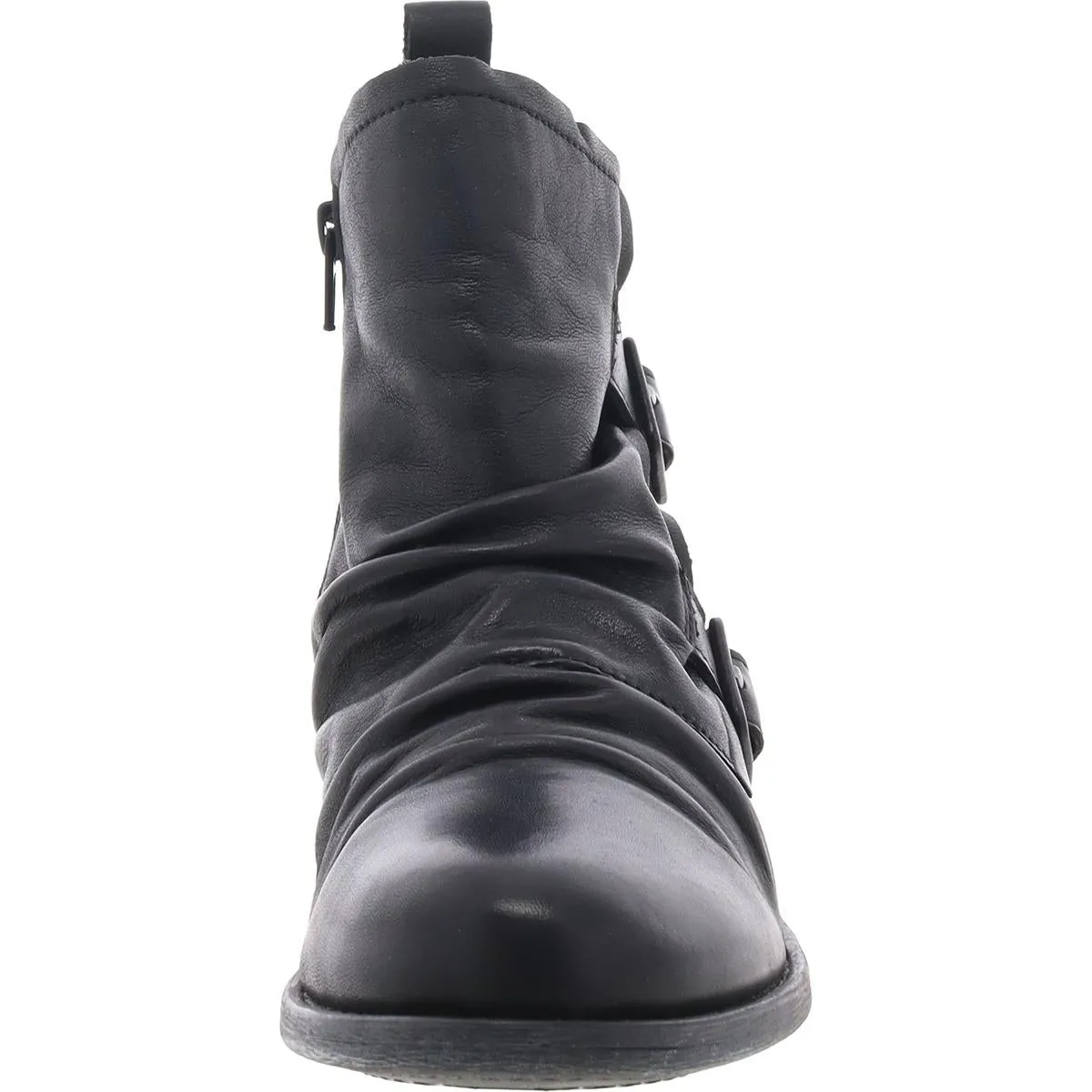Womens Slouchy Leather Ankle Boots