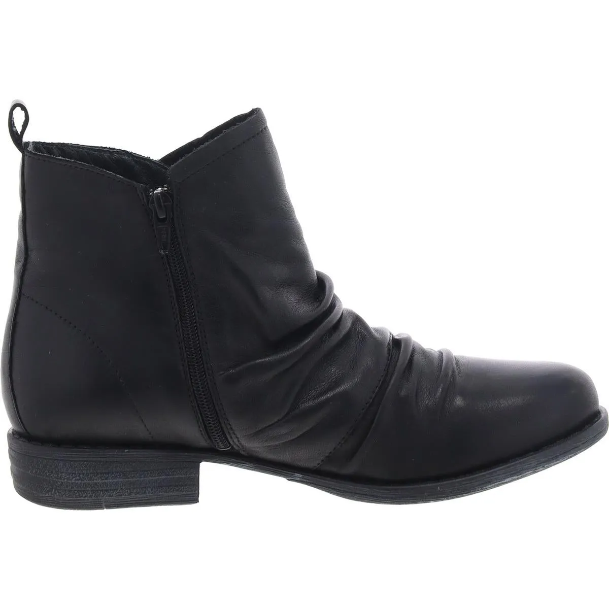 Womens Slouchy Leather Ankle Boots