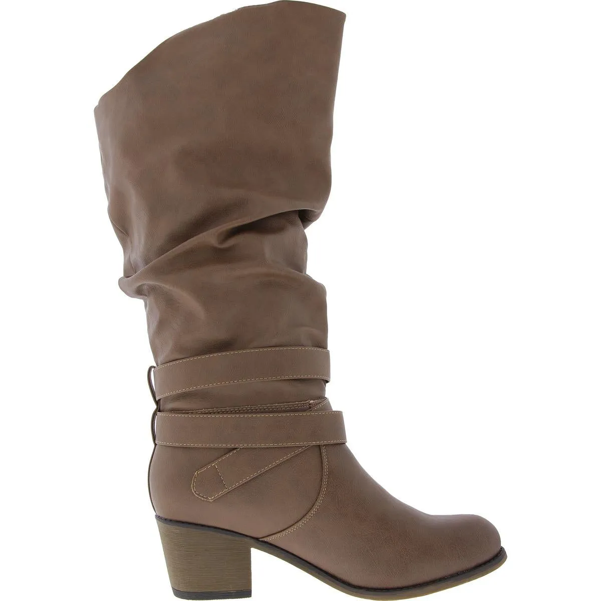 Womens Slouchy Manmade Knee-High Boots