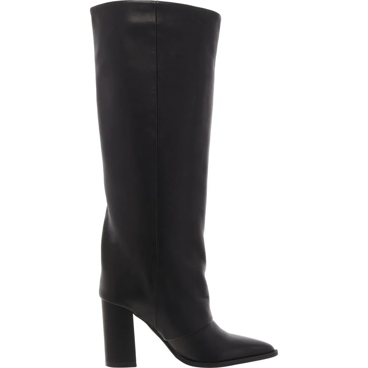 Womens Solid Leather Knee-High Boots