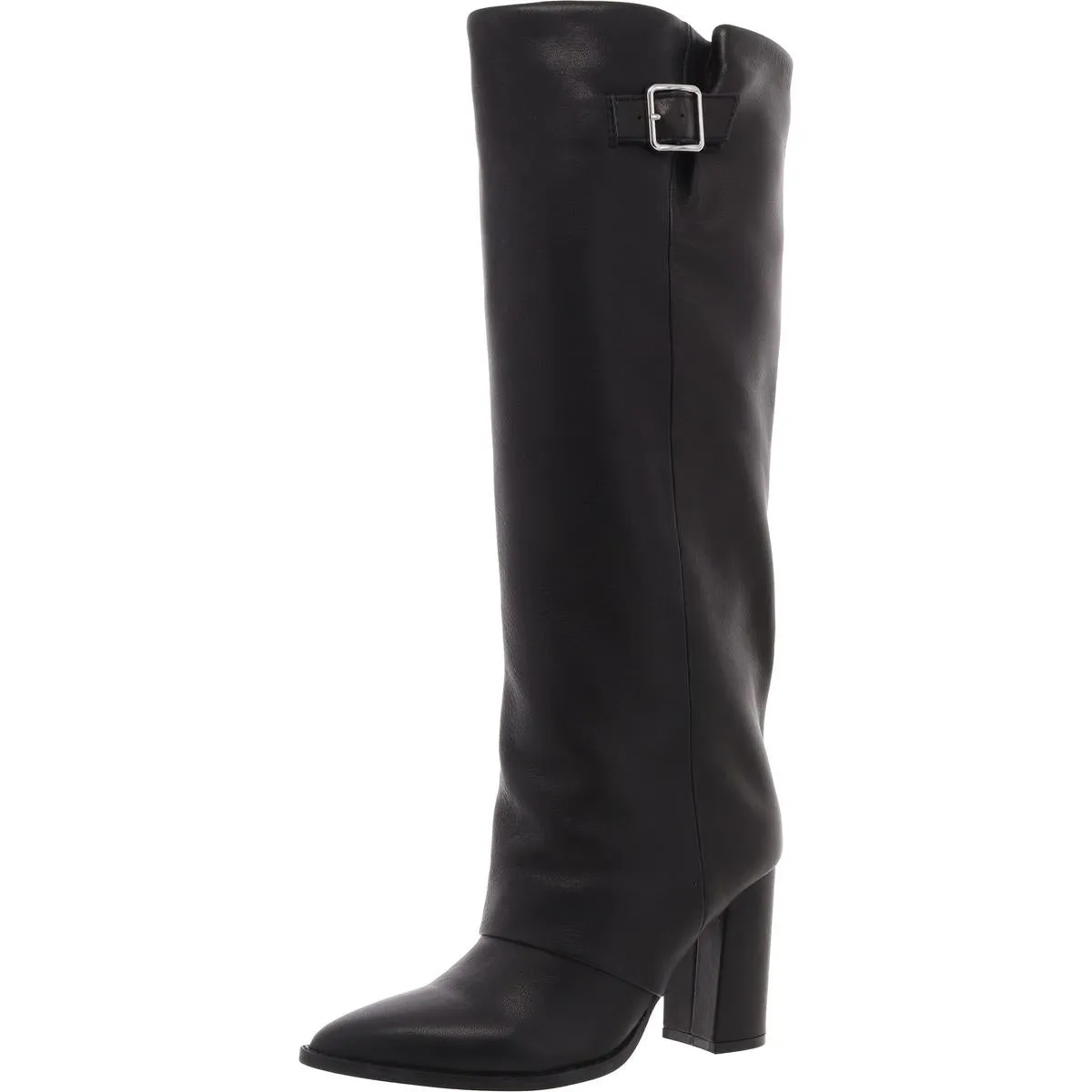 Womens Solid Leather Knee-High Boots