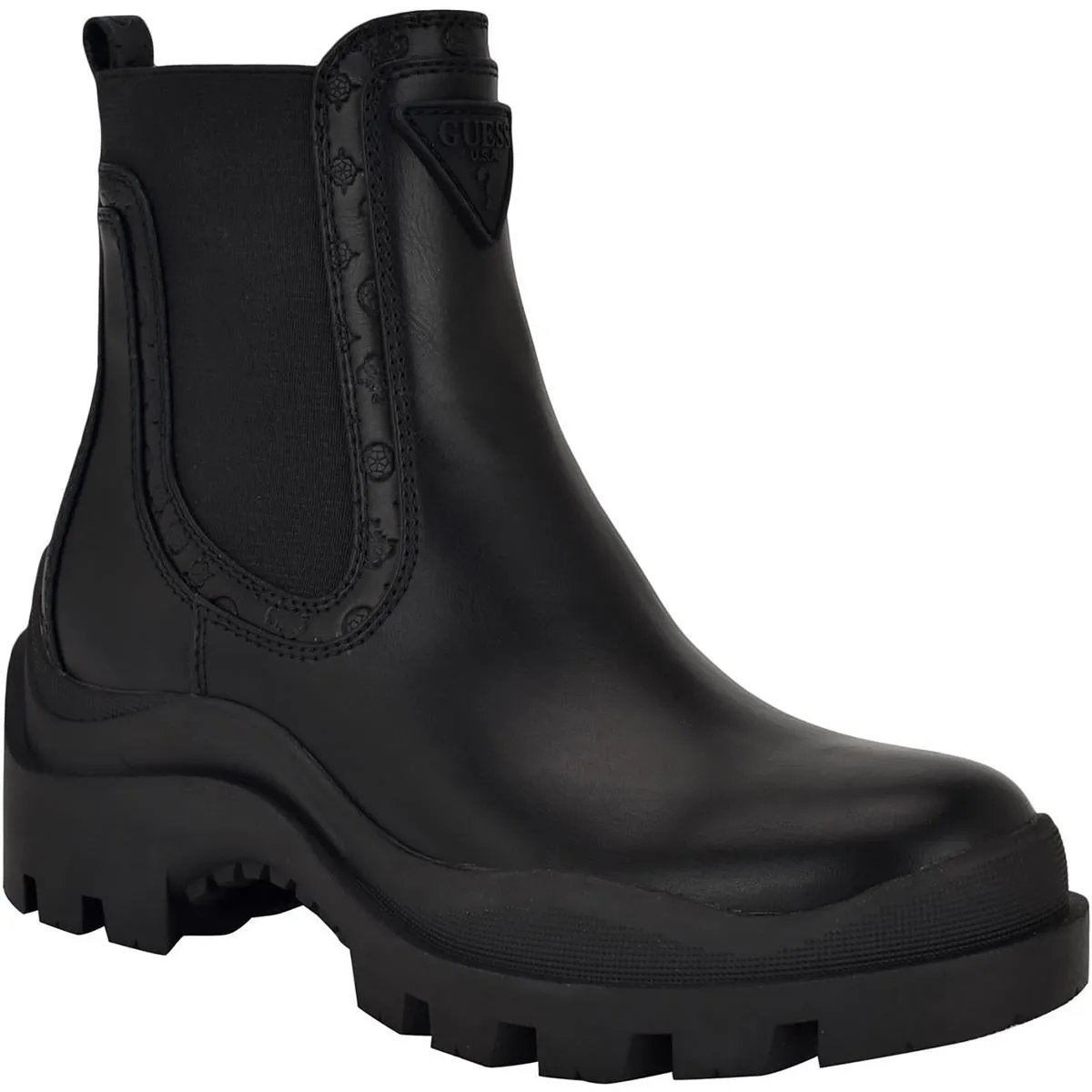 Womens Solid Man Made Motorcycle Boots