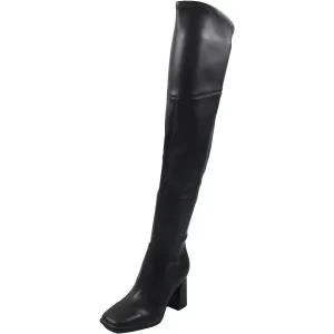 Womens Solid Man Made Over-The-Knee Boots