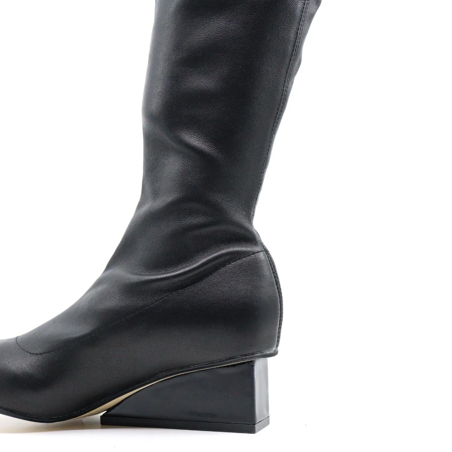 Women's Square Edge Boots In Black