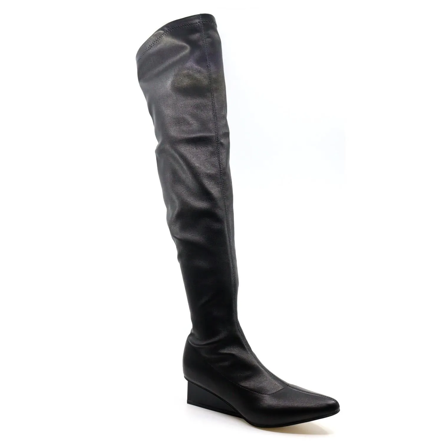 Women's Square Edge Boots In Black