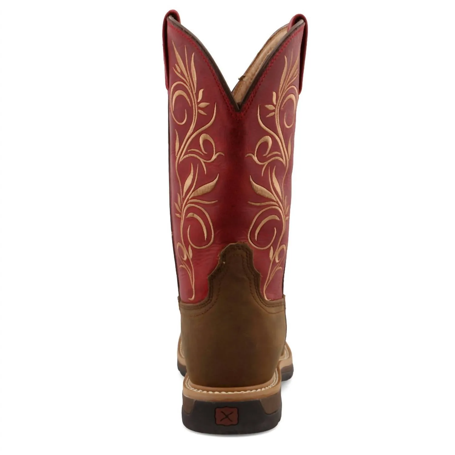 Women's Steel-Toe Pull-On Work Boot In Latigo/red