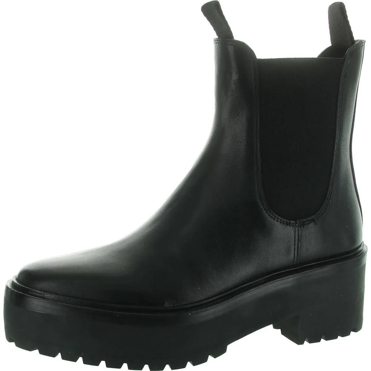 Womens Stretch Leather Chelsea Boots