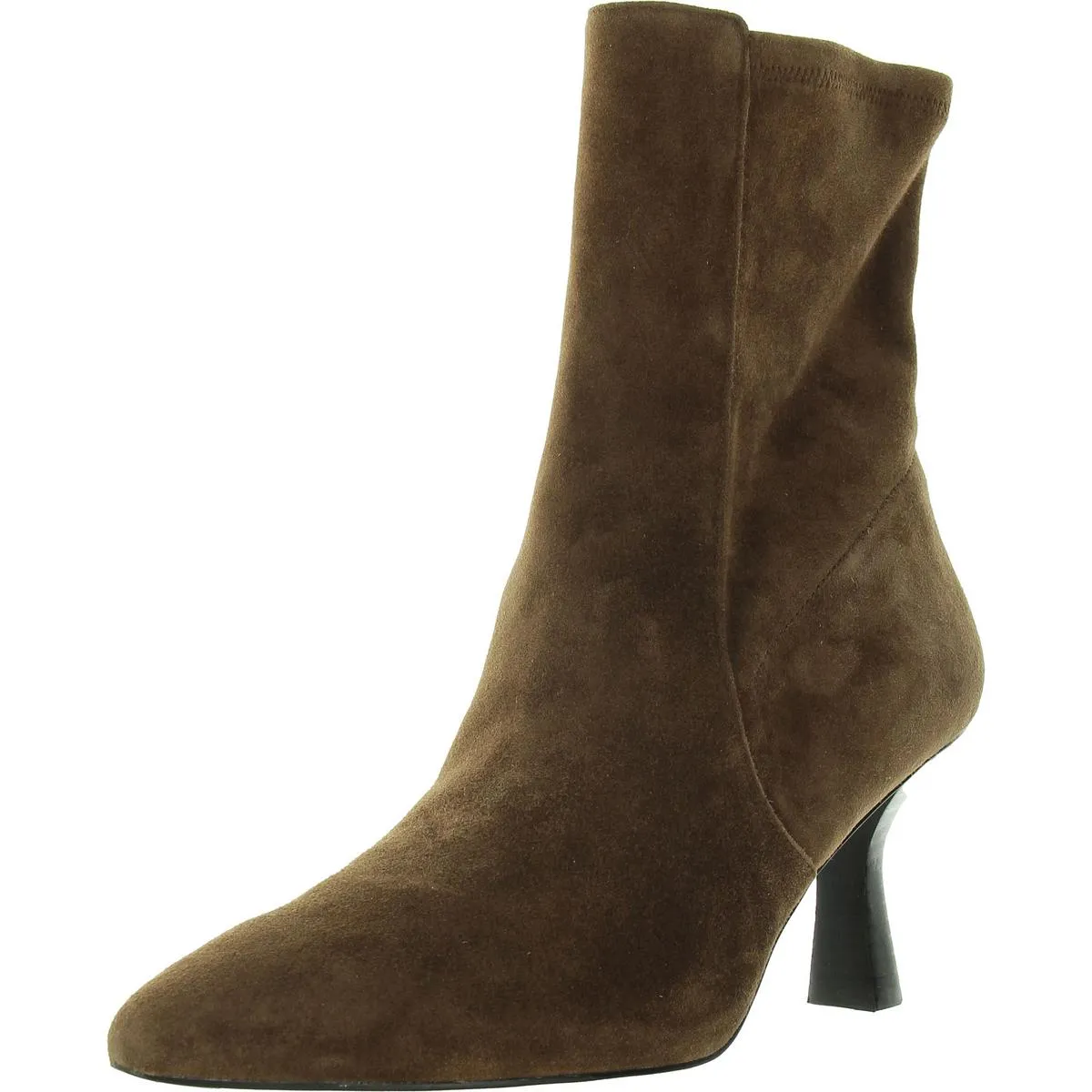 Womens Suede Almond Toe Ankle Boots
