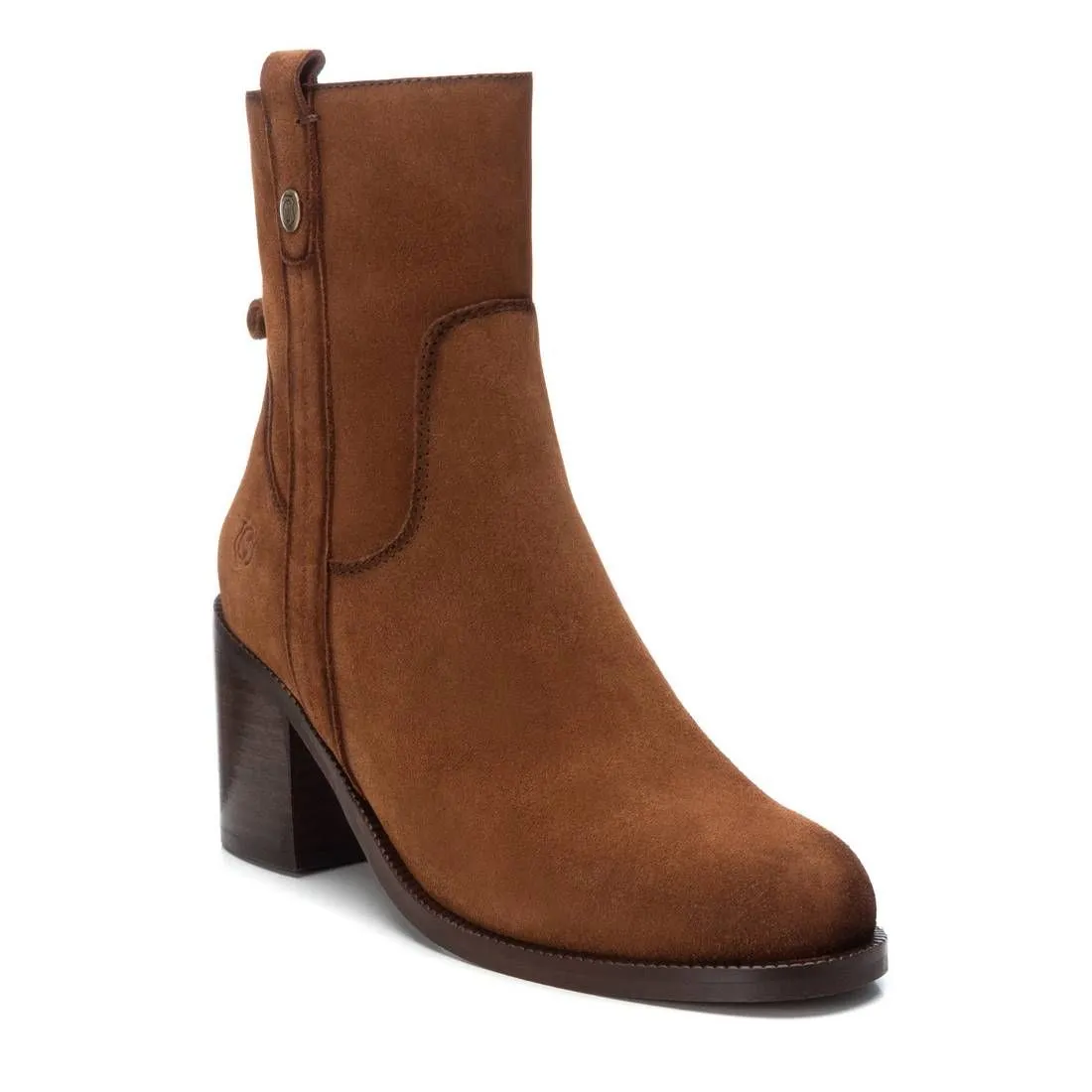 Women's Suede Block Heel Booties Carmela By XTI